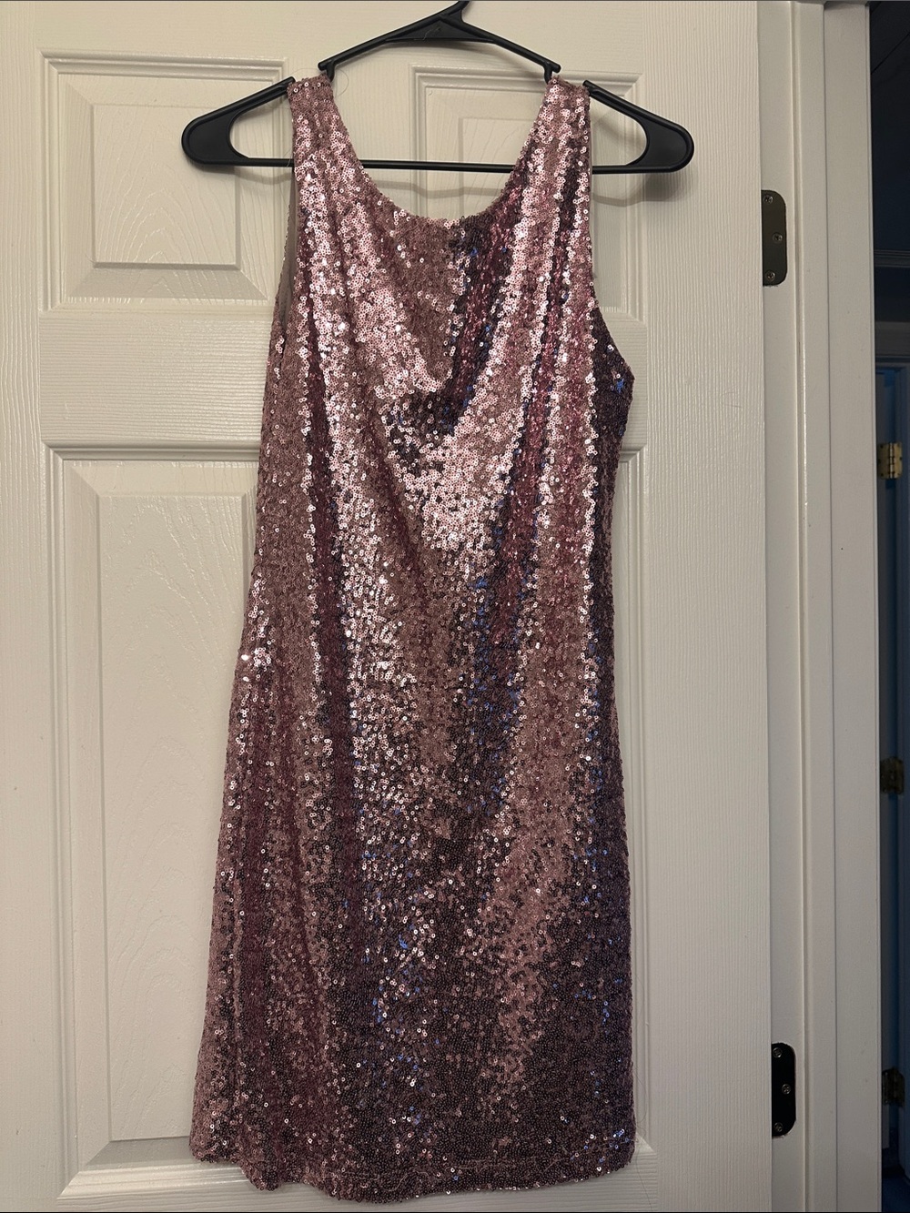 Sequin Tank Dress in Pink